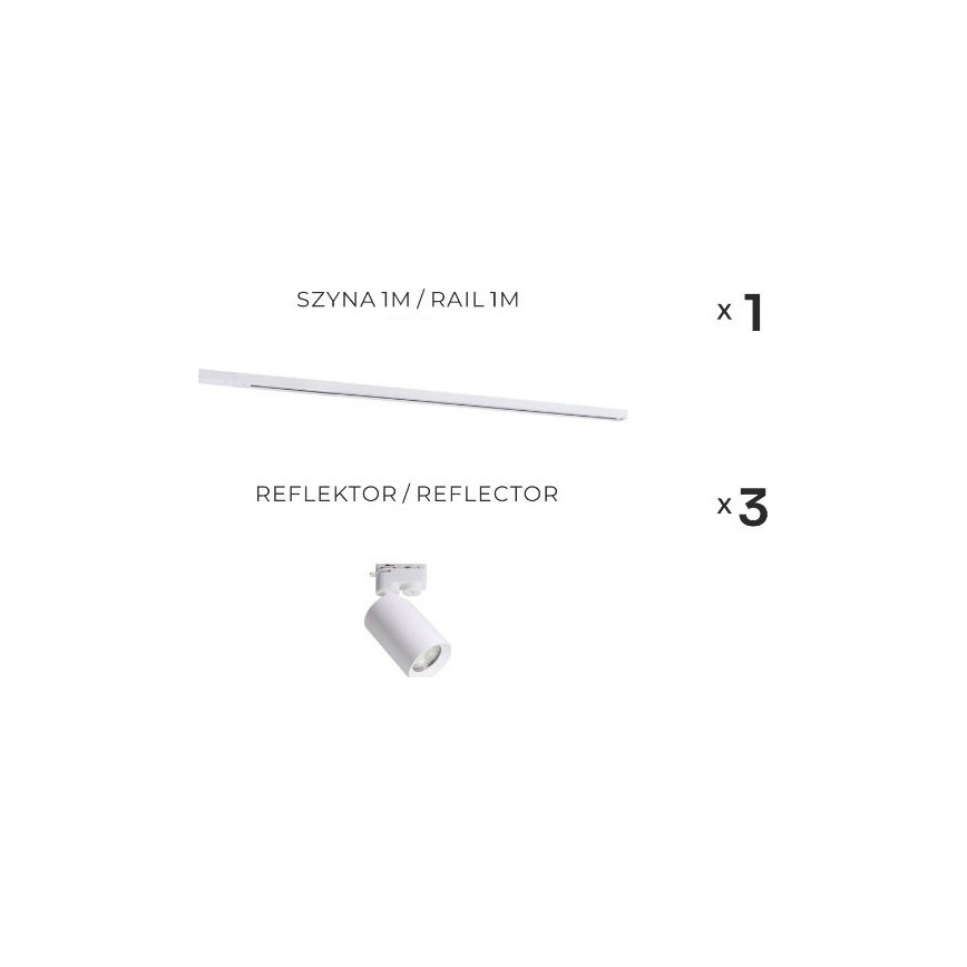 Zuma Line - Foco para sistema de trilhos 3xGU10/35W/230V branco