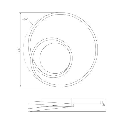 Zuma Line - Iluminação de teto LED LED/22W/230V branco