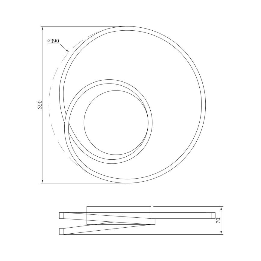 Zuma Line - Iluminação de teto LED LED/22W/230V branco