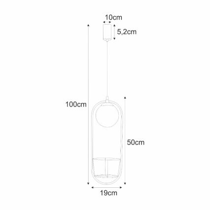 Zuma Line - Candelabro suspenso 1xE14/40W/230V preto