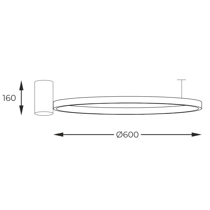 Zuma Line - Candeeiro suspenso LED LED/32W/230V 3000/4000/6000K diâmetro 60 cm preto