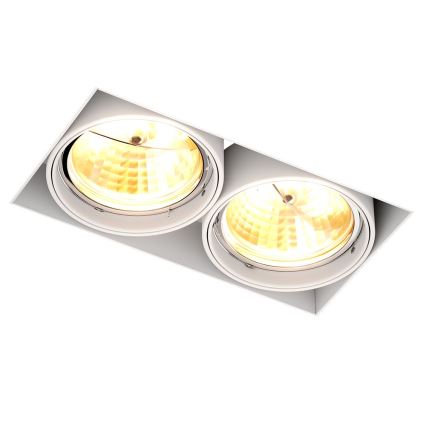 Zuma Line - Iluminação embutida 2xGU10-AR111/15W/230V branca