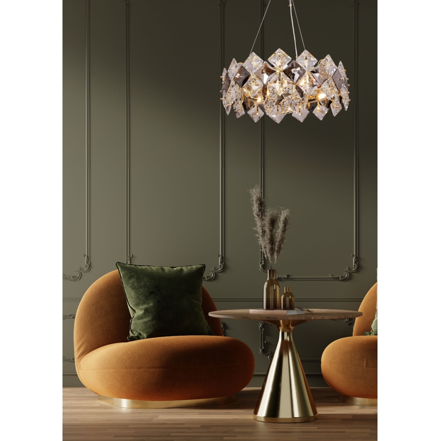 Zuma Line - Candeeiro suspenso 6xE14/40W/230V dourado