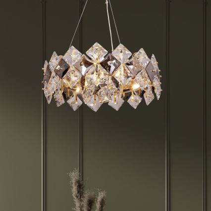 Zuma Line - Candeeiro suspenso 6xE14/40W/230V dourado