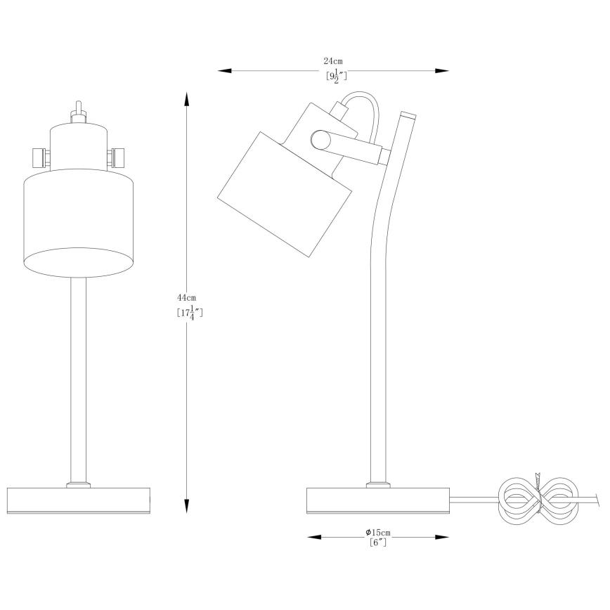Zuma Line - Candeeiro de mesa 1xE27/40W/230V branco