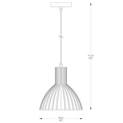 Zuma Line - Candelabro suspenso 1xE27/40W/230V diâmetro 25 cm dourada