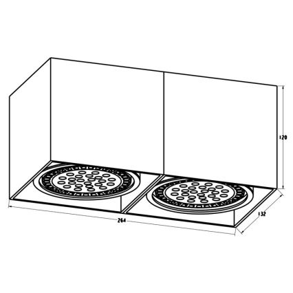 Zuma Line - Foco  2xGU10-ES111/15W/230V branco