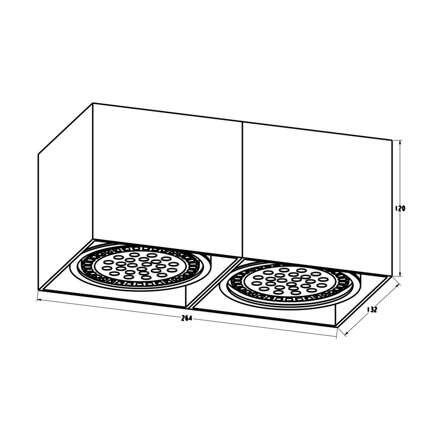 Zuma Line - Foco  2xGU10-ES111/15W/230V branco