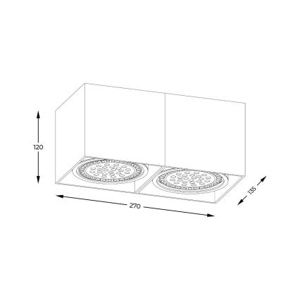 Zuma Line - Foco 2xGU10-ES111/15W/230V preto