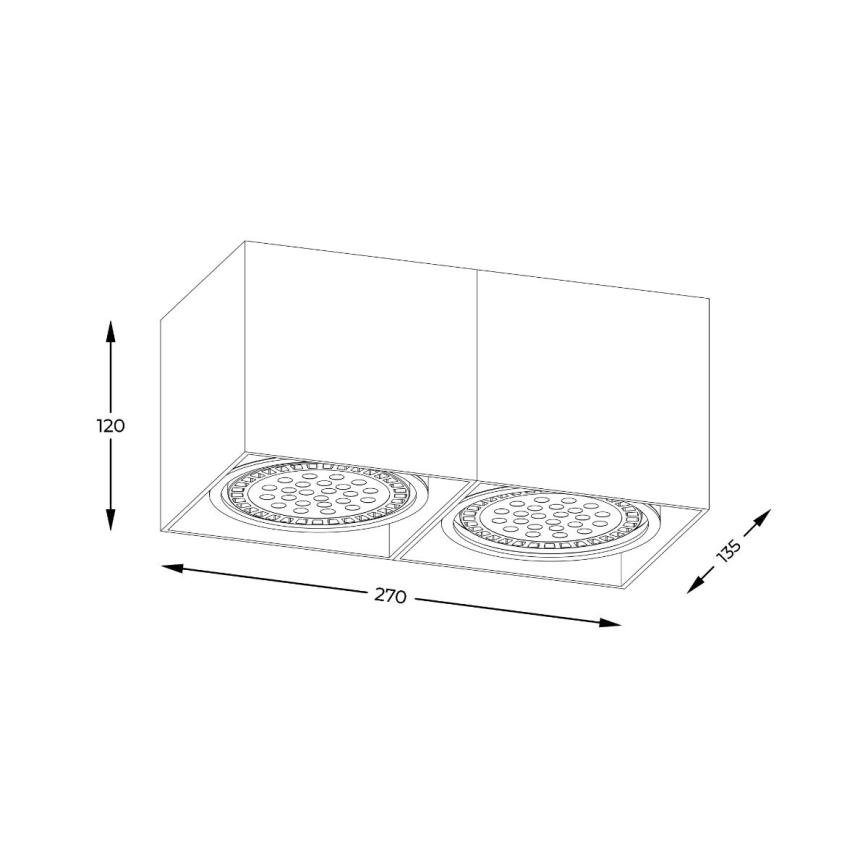 Zuma Line - Foco 2xGU10-ES111/15W/230V preto