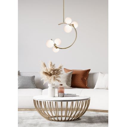Zuma Line - Candeeiro suspenso 6xG9/33W/230V dourado