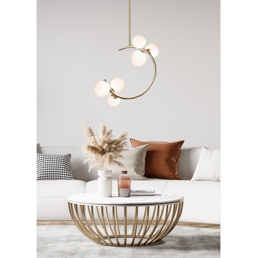 Zuma Line - Candeeiro suspenso 6xG9/33W/230V dourado