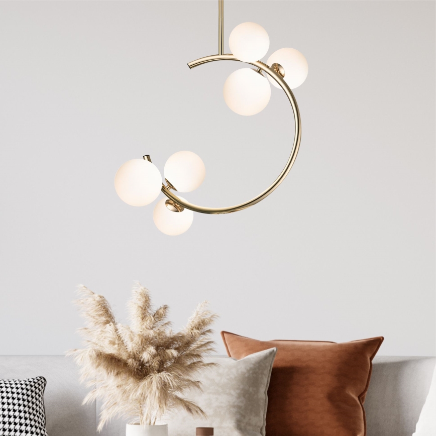 Zuma Line - Candeeiro suspenso 6xG9/33W/230V dourado