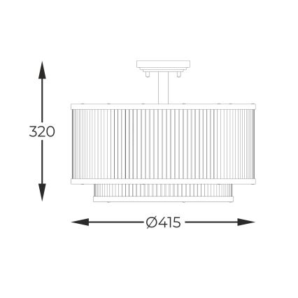 Zuma Line - Candeeiro suspenso 5xE14/60W/230V preto