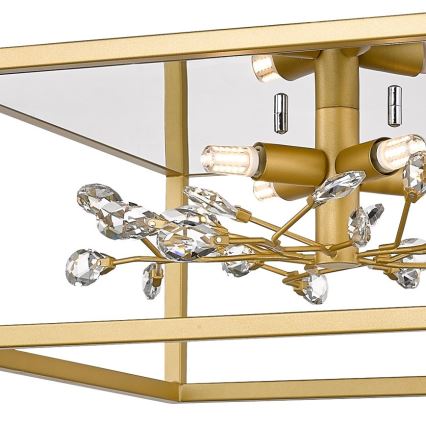 Zuma Line - Iluminação de teto de cristal 4xG9/33W/230V dourado