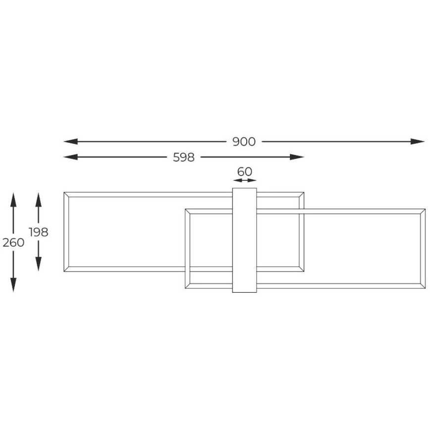 Zuma Line - Iluminação de teto LED LED/39W/230V 3000K preto/pinho
