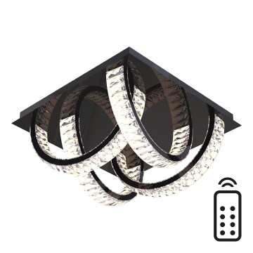 Zuma Line - Candeeiro de cristal LED suspenso com regulação LED/23,5W/230V 2700-6000K preto + comando