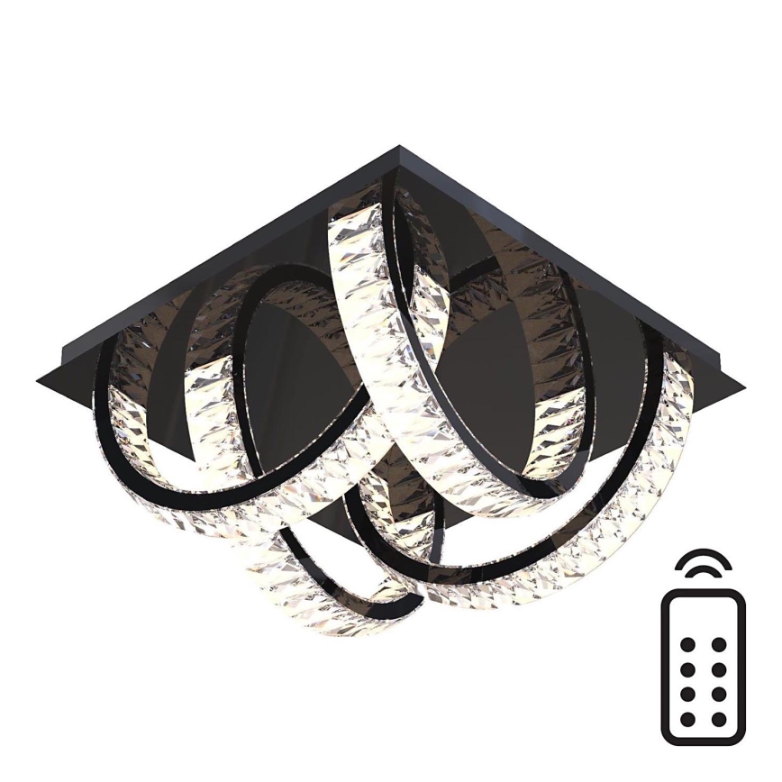 Zuma Line - Candeeiro de cristal LED suspenso com regulação LED/23,5W/230V 2700-6000K preto + comando