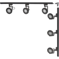Zuma Line - Candeeiro de focos para calha 6xGU10/15W/230V preto