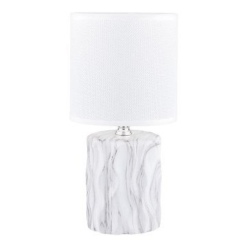 Zuma Line - Candeeiro de mesa 1xE14/40W/230V branco/decoração em mármore