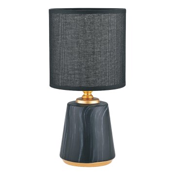 Zuma Line - Candeeiro de mesa 1xE14/40W/230V preto/dourado/decoração em mármore