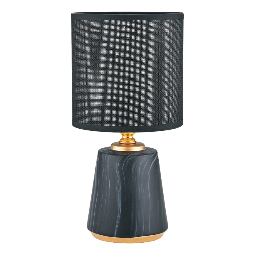 Zuma Line - Candeeiro de mesa 1xE14/40W/230V preto/dourado/decoração em mármore