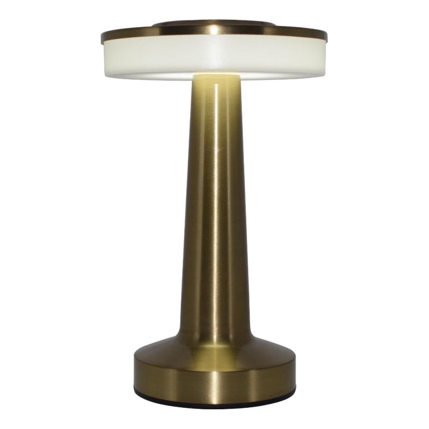 Zuma Line - Candeeiro de mesa LED com regulação LED/2,5W/1200 mAh 3000/4000/6000K dourado