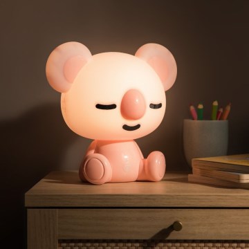 Zuma Line - Candeeiro de mesa LED regulável para crianças LED/3W/230V coala rosa
