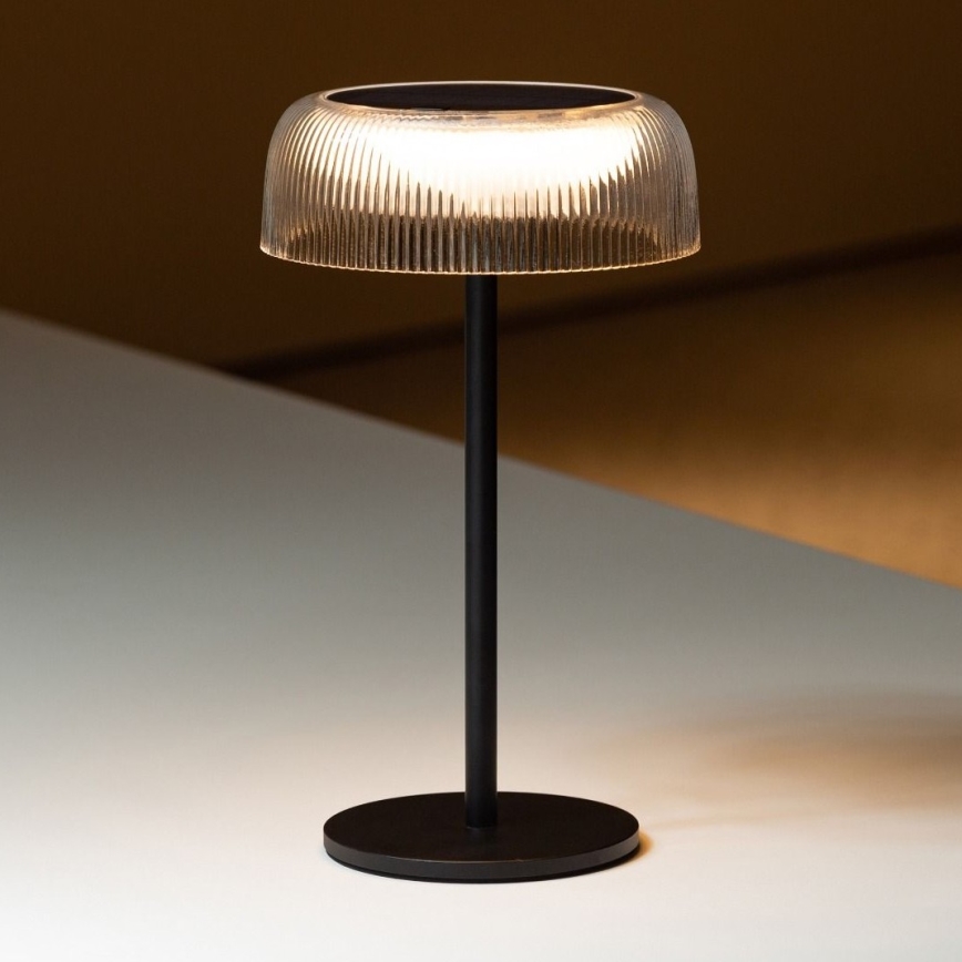 Zuma Line - Candeeiro de mesa solar LED com regulação LED/2,5W/2000 mAh IP44 preto