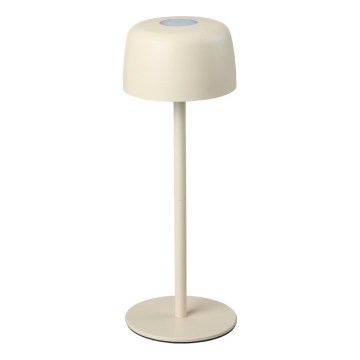 Zuma Line - Candeeiro de mesa solar LED com regulação LED/2W/1200 mAh IP44 creme