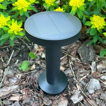 Zuma Line - Candeeiro de mesa solar LED com regulação LED/2W/2000 mAh IP44 preto