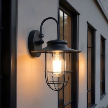 Zuma Line - Candeeiro de parede exterior 1xE27/60W/230V IP44 preto