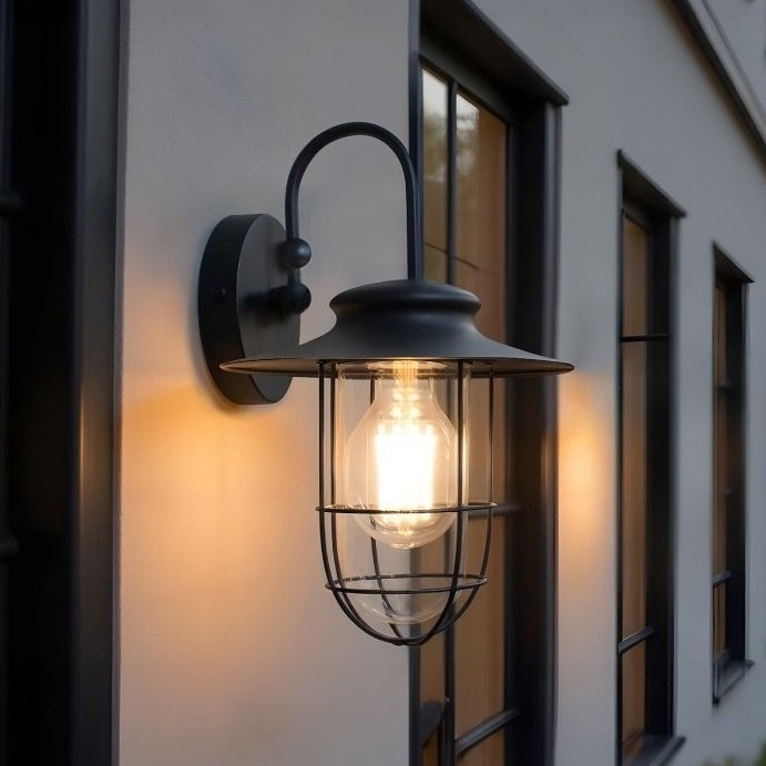 Zuma Line - Candeeiro de parede exterior 1xE27/60W/230V IP44 preto
