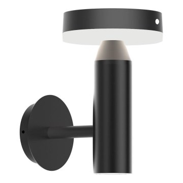 Zuma Line - Candeeiro de parede LED solar com sensor de anoitecer e movimento LED/4,5W/2000 mAh IP44 preto