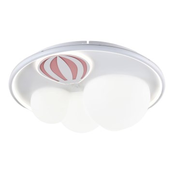 Zuma Line - Candeeiro de teto infantil LED regulável LED/42W/230V 3000/5700K rosa