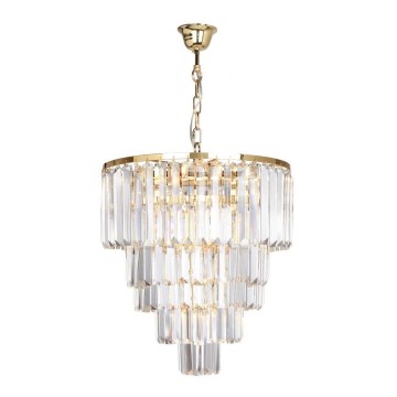 Zuma Line - Candeeiro suspenso 10xE14/40W/230V dourada