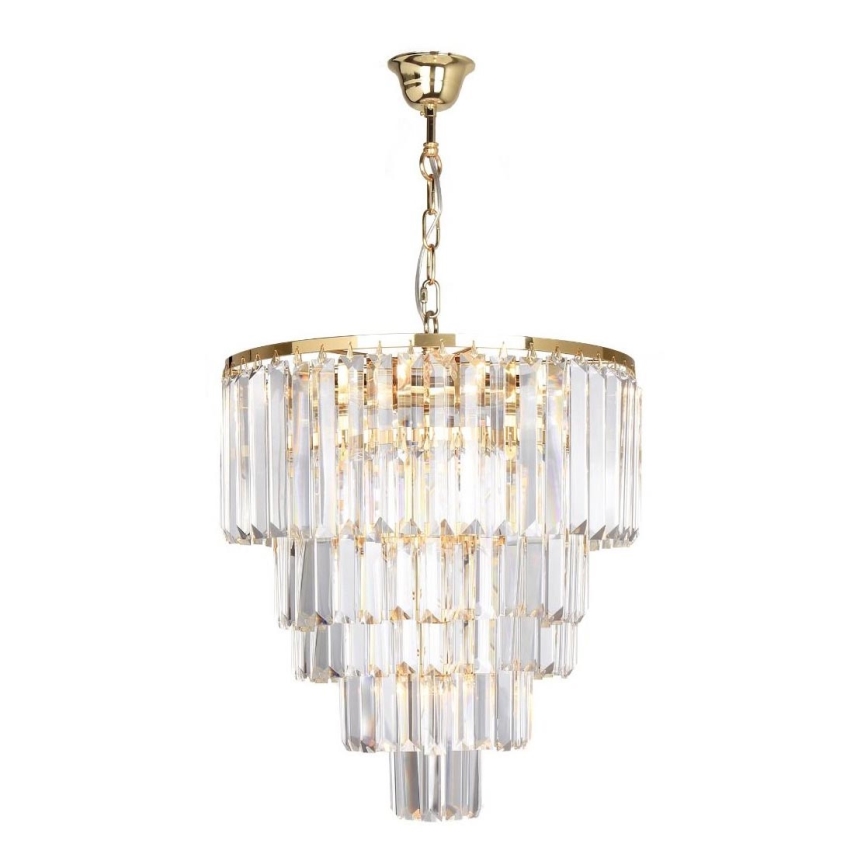 Zuma Line - Candeeiro suspenso 10xE14/40W/230V dourada