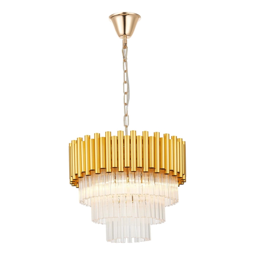 Zuma Line - Candeeiro suspenso 4xE14/40W/230V dourado