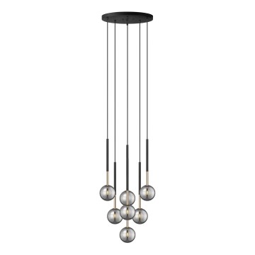 Zuma Line - Candeeiro suspenso 7xG9/4W/230V preto