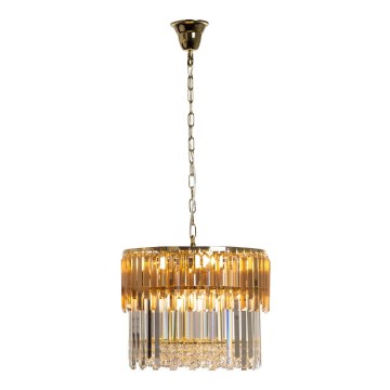 Zuma Line - Candeeiro suspenso 8xE14/40W/230V diâmetro 40 cm dourado