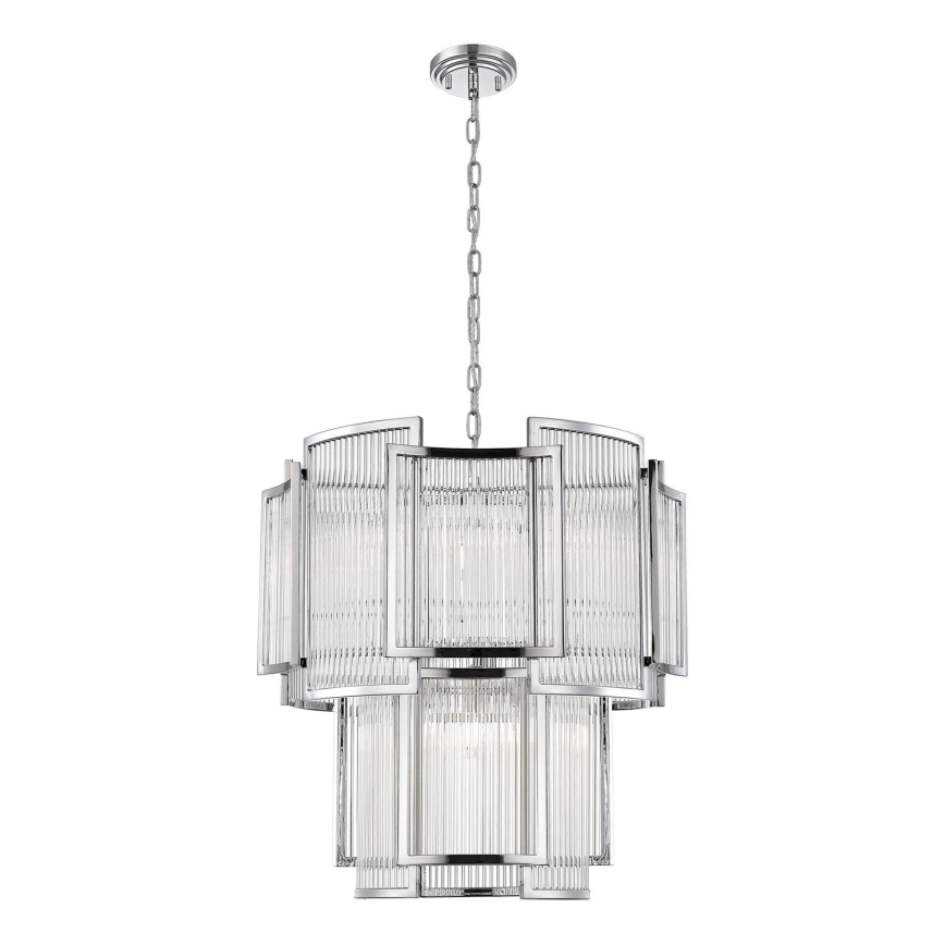 Zuma Line - Candeeiro suspenso 8xE14/60W/230V cromado brilhante