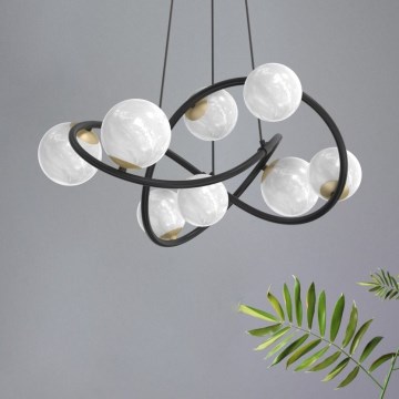 Zuma Line - Candeeiro suspenso 8xG9/3,5W/230V preto