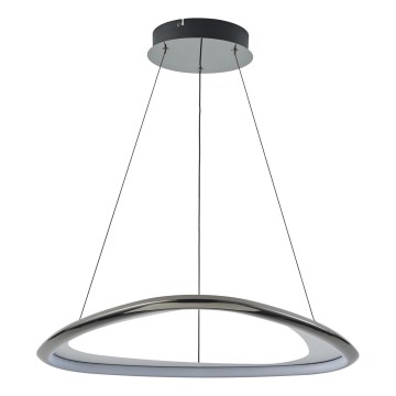 Zuma Line - Candeeiro suspenso LED com regulação LED/34W/230V 3000K preto cromado brilhante