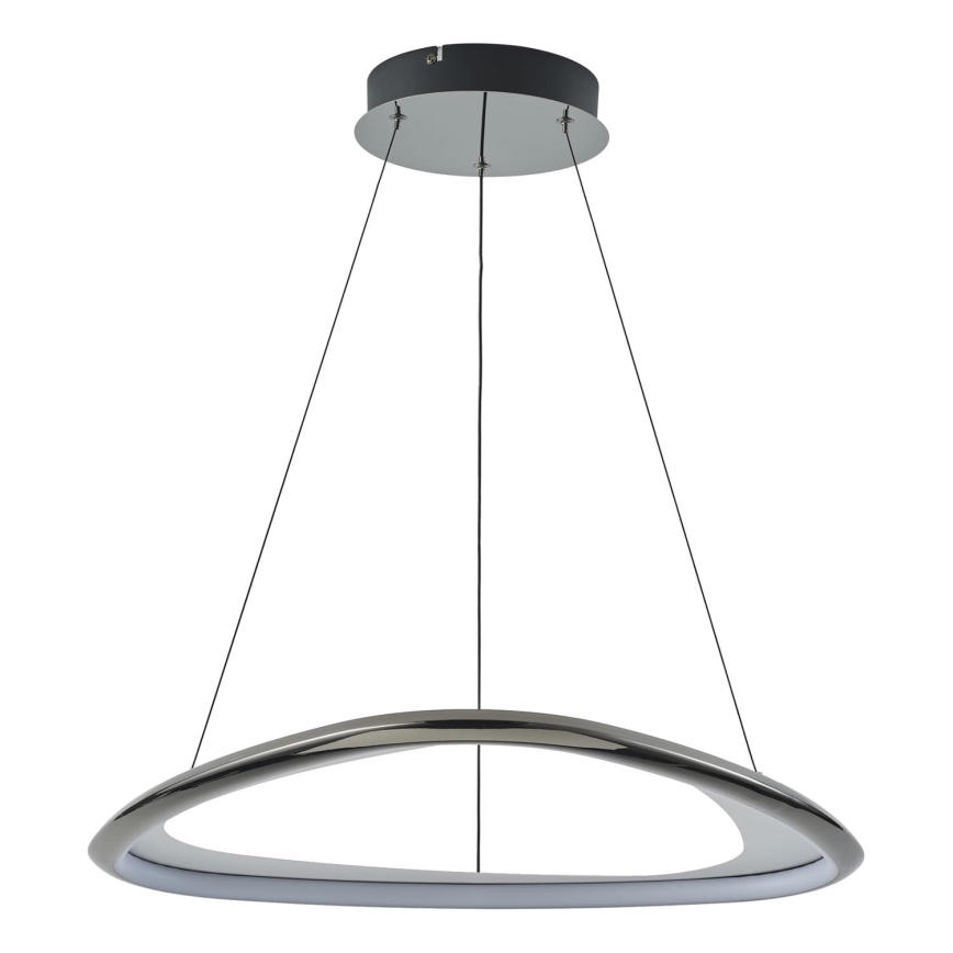 Zuma Line - Candeeiro suspenso LED com regulação LED/34W/230V 3000K preto cromado brilhante