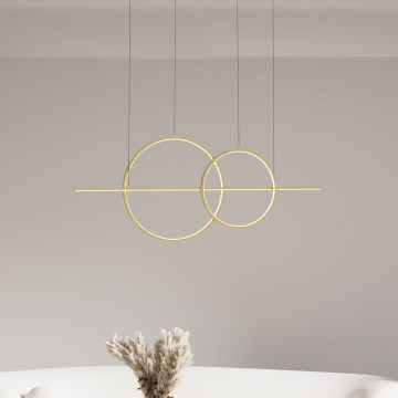 Zuma Line - Candeeiro suspenso LED com regulação LED/34W/230V dourado
