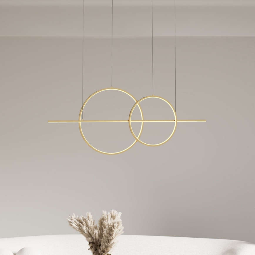 Zuma Line - Candeeiro suspenso LED com regulação LED/34W/230V dourado