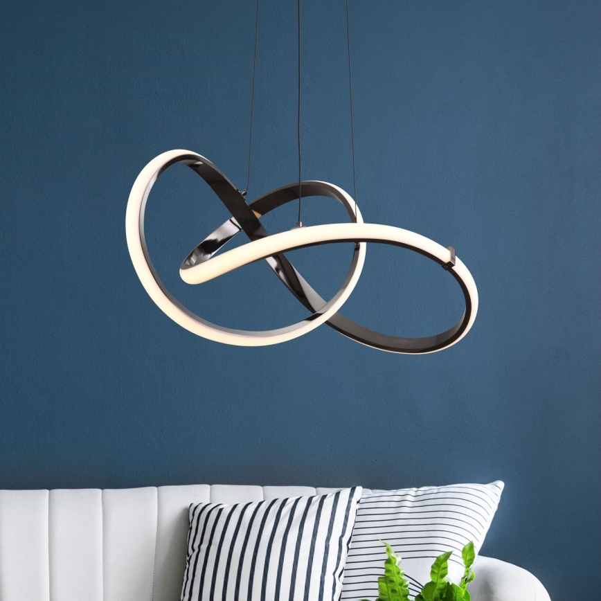 Zuma Line - Candeeiro suspenso LED com regulação LED/44W/230V preto