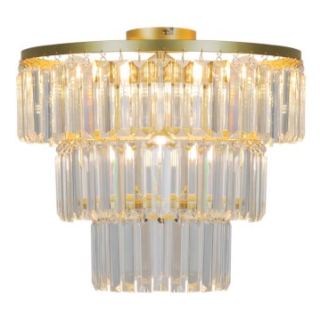 Zuma Line - Candelabro integrado de cristal 4xE14/40W/230V dourado