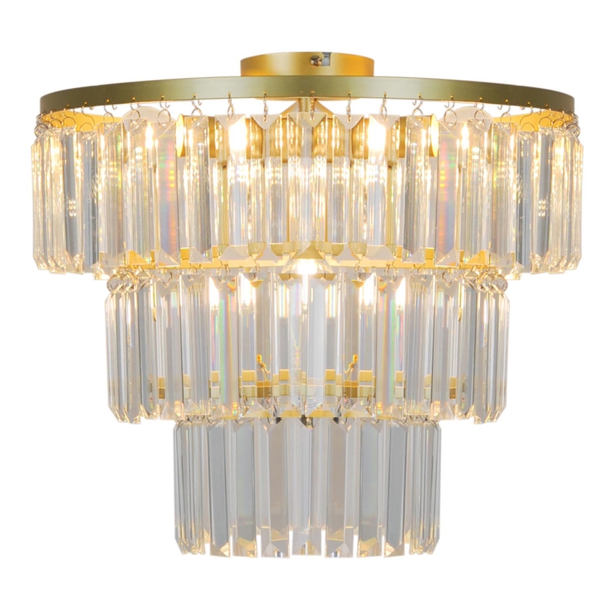 Zuma Line - Candelabro integrado de cristal 4xE14/40W/230V dourado