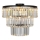 Zuma Line - Candelabro integrado de cristal 4xE14/40W/230V preto